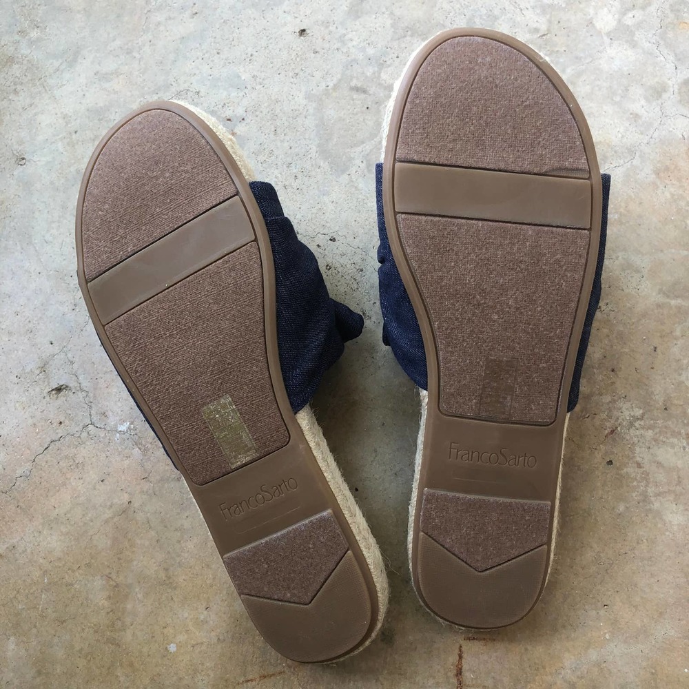FRANCO SARTO Pandora Espadrille Casual Slides Knotted Denim - Picture 5 of 5